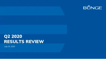 Q2 2020  RESULTS REVIEW  July 29, 2020  Forward-Looking Statements  Todays presentation