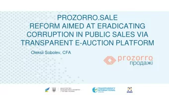 REFORM AIMED AT ERADICATING  CORRUPTION IN PUBLIC SALES VIA  TRANSPARENT E-AUCTION PLATFORM