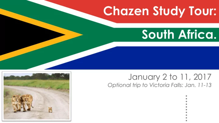 chazen study tour