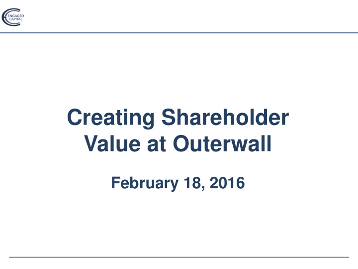 creating shareholder