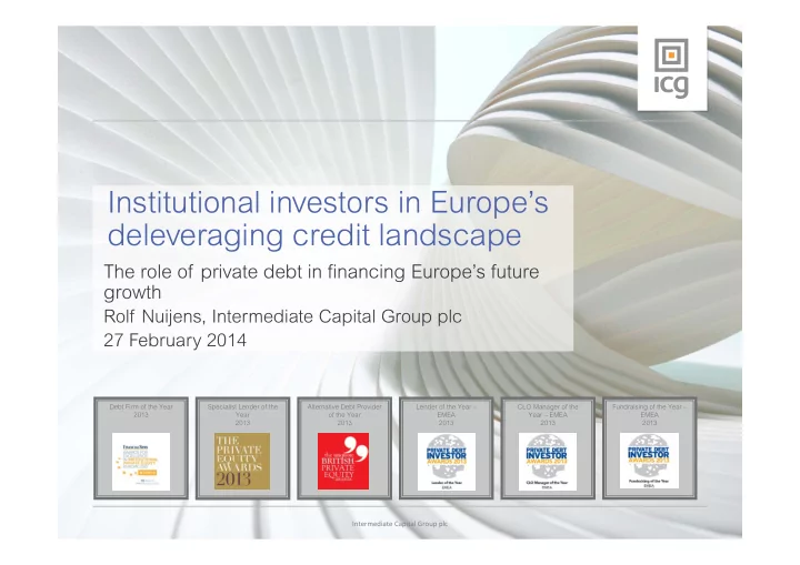 institutional investors in europe s deleveraging credit