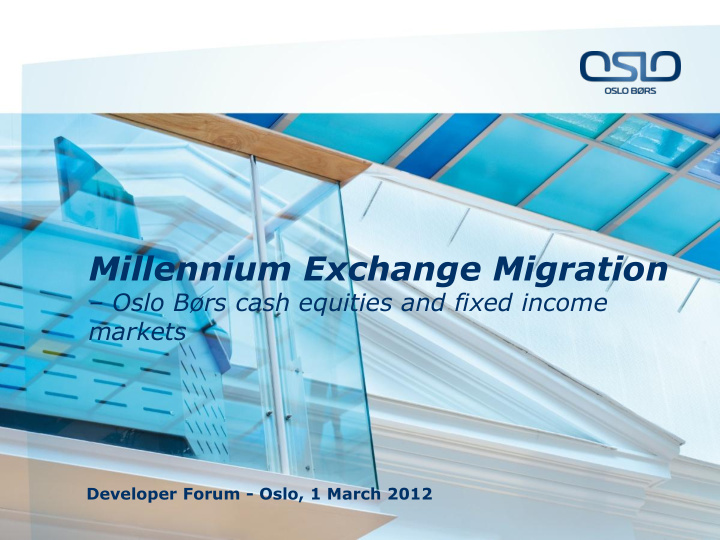 millennium exchange migration