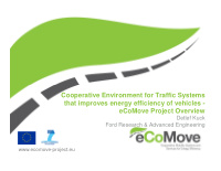 cooperative environment for traffic systems that improves
