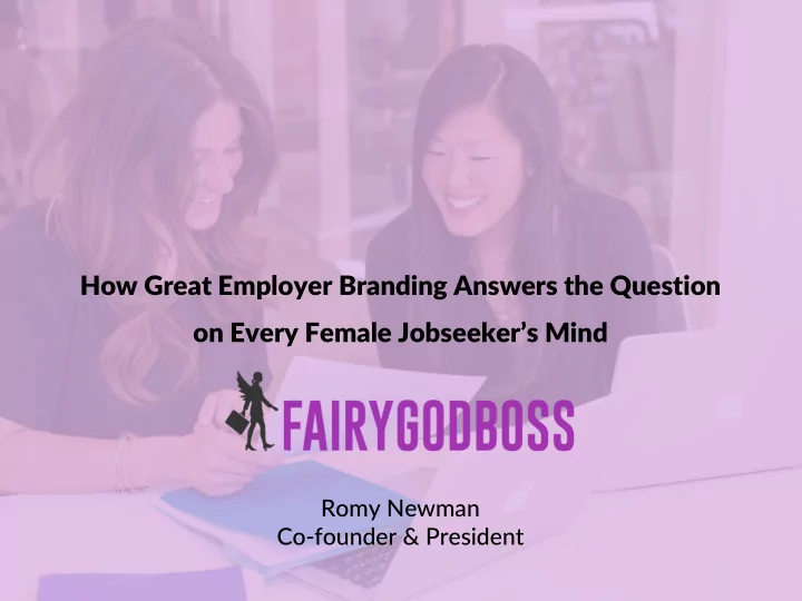 how great employer branding answers the question on every