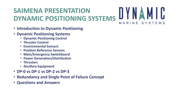 saimena presentation
