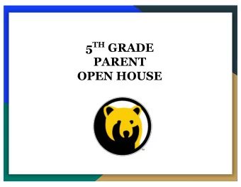 5 TH GRADE  PARENT  OPEN HOUSE  Hastings Middle School February  2019  Welcome  Dynamic Years