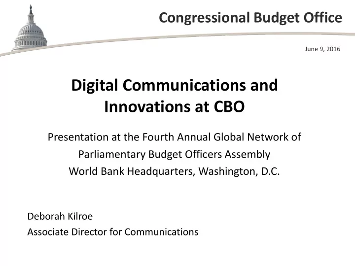 innovations at cbo