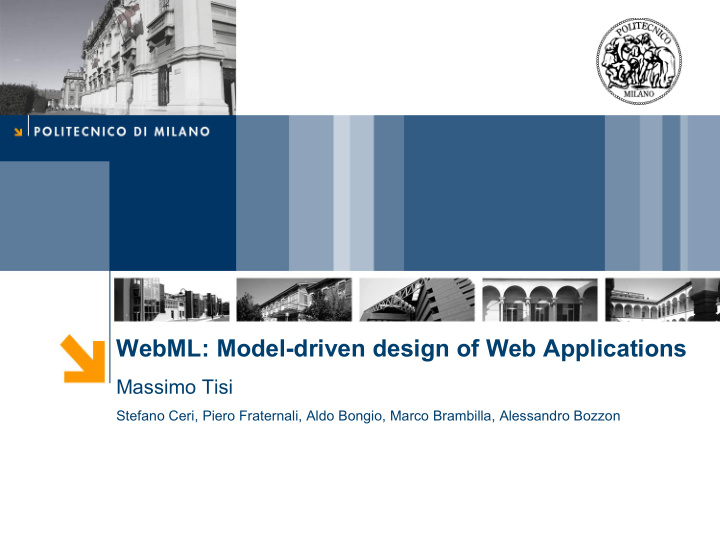 webml model driven design of web applications
