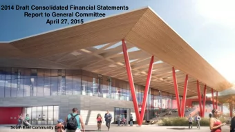 2014 Draft Consolidated Financial Statements  2014 Draft Consolidated Financial Statements  April