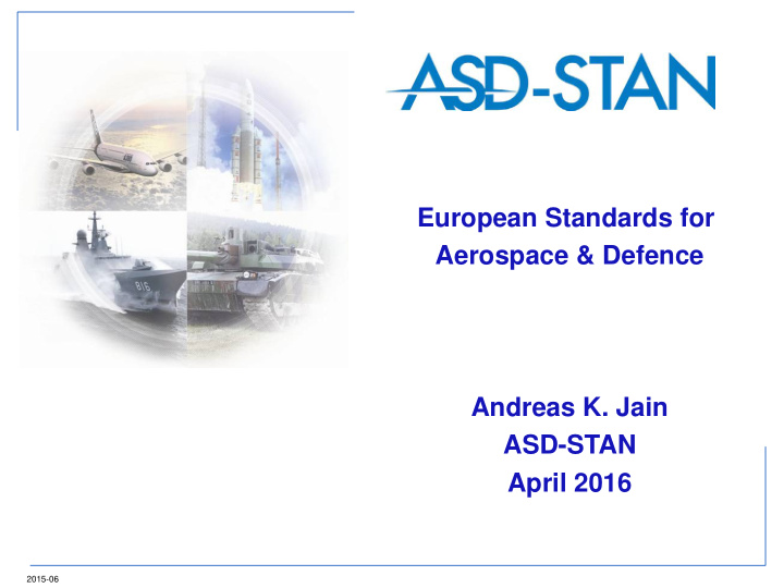 european standards for aerospace defence andreas k jain