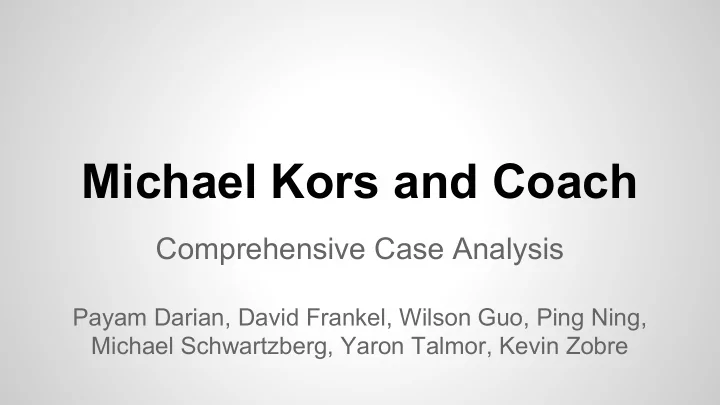 michael kors and coach