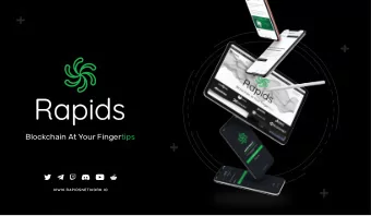 Blockchain At Your Fingertips  INTRODUCTION  WE ARE RAPIDS! BLOCKCHAIN AT YOUR FINGERTIPS  We are a