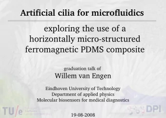 Artificial cilia for microfluidics  exploring the use of a  horizontally micro-structured