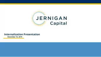 Internalization Presentation  December 16, 2019  Safe Harbor Disclosure Regarding Forward