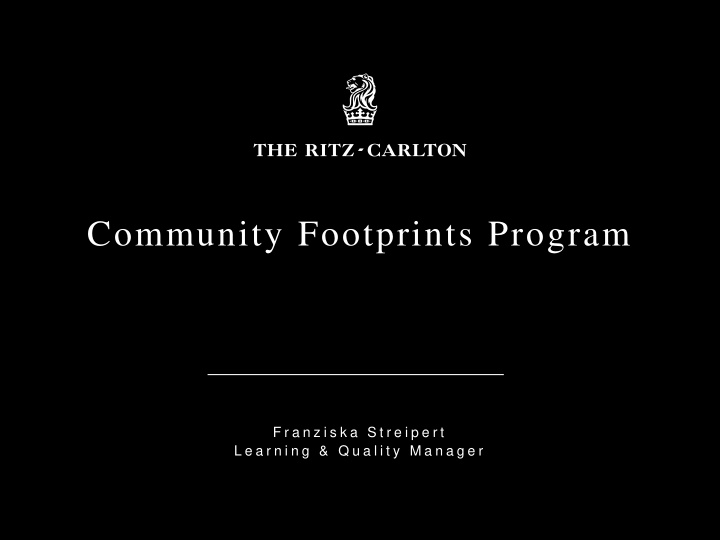 community footprints program