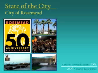 State Budget/Economy Effects on the City  $300,000 Community Development Commission  takeaway