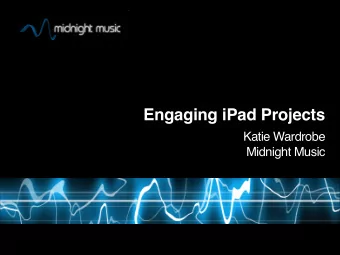 Engaging iPad Projects Katie Wardrobe Midnight Music  Face-to-face  workshops Music tech online