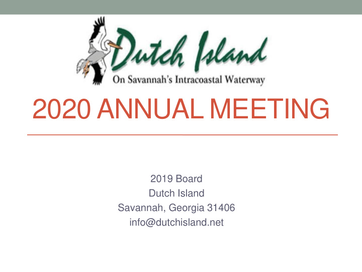 2020 annual meeting