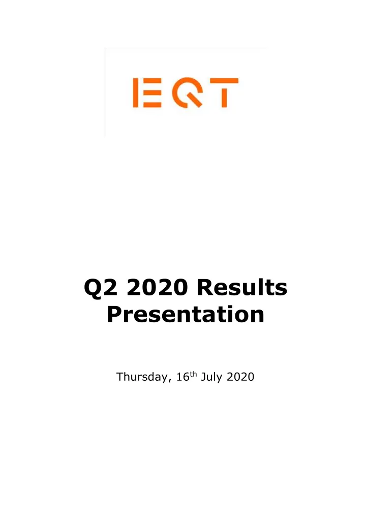 q2 2020 results