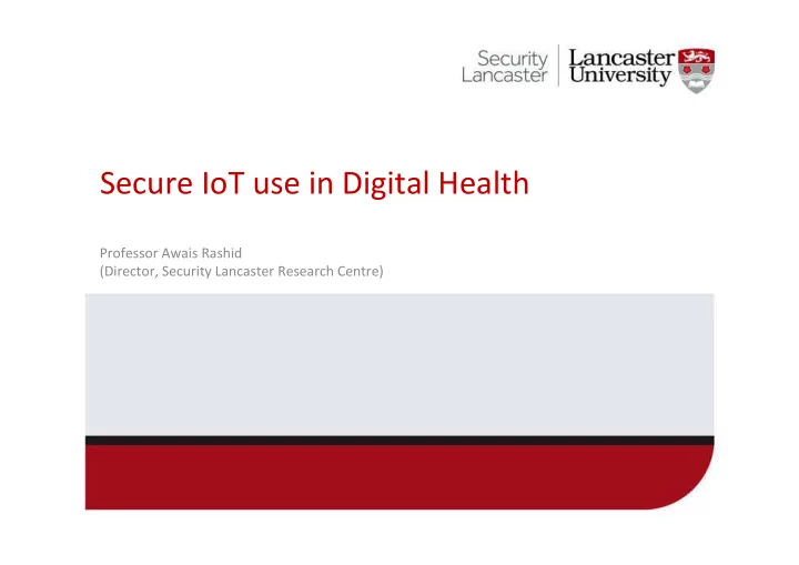 secure iot use in digital health
