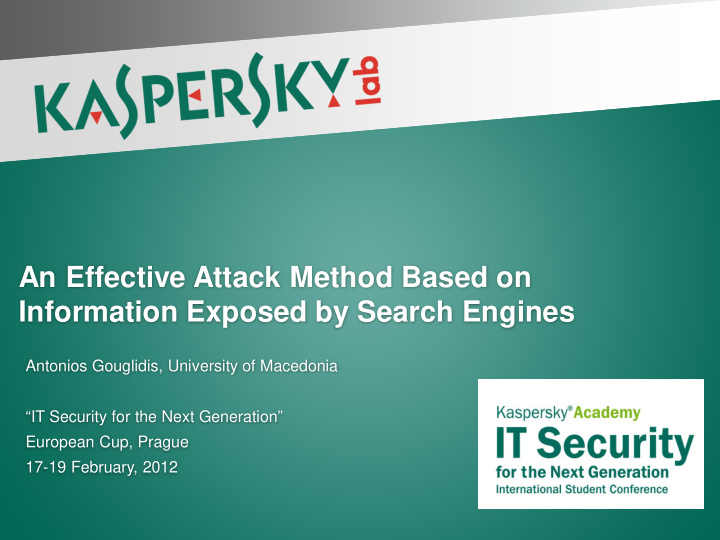 an effective attack method based on information exposed