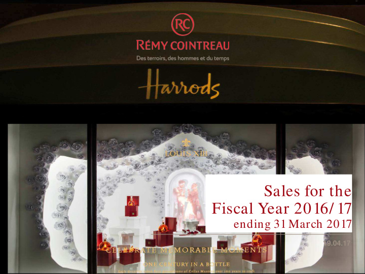 sales for the fiscal year 2016 17