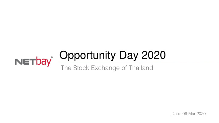 opportunity day 2020