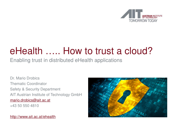 ehealth how to trust a cloud