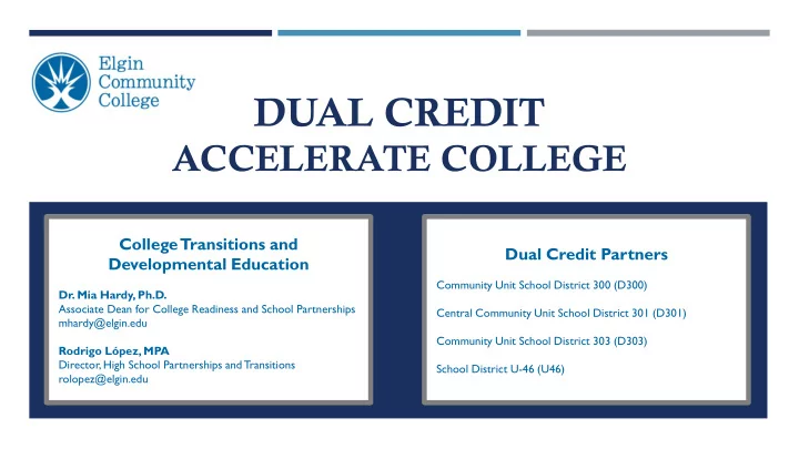 dual credit