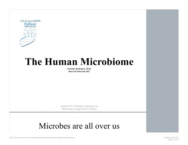 the human microbiome