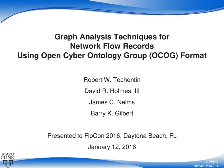 graph analysis techniques for network flow records using