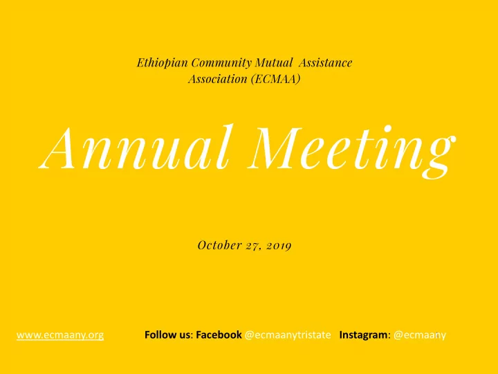 annual meeting