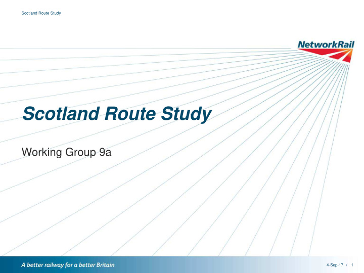 scotland route study