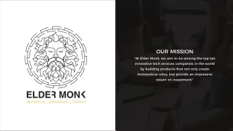 ELDE   MON  INNOVATION  |  EXPERIENCE  |  GROWTH  ARE YOU FACING ONE OF THESE CHALLENGES?  -  -  -