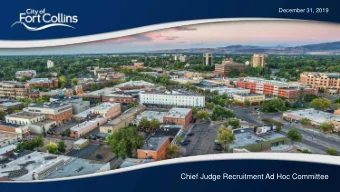 Chief Judge Recruitment Ad Hoc Committee  1  Agenda    Welcome and introductions    Review