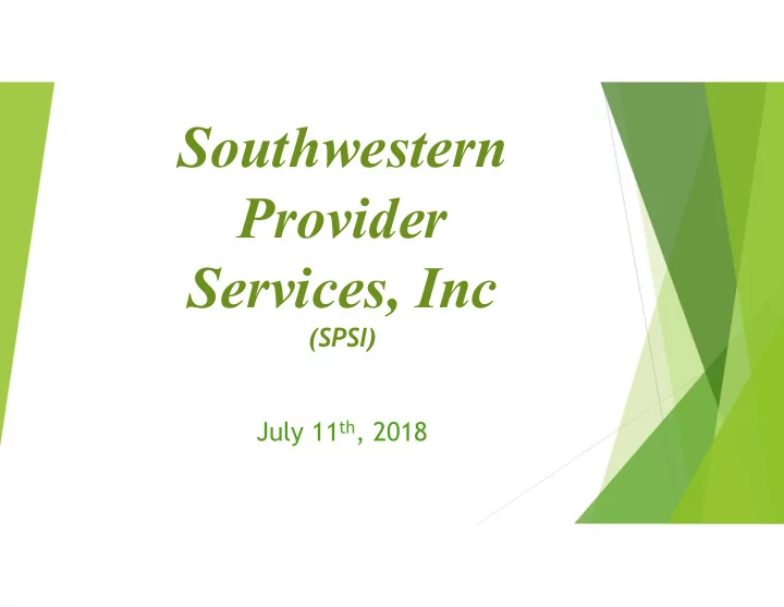 southwestern provider services inc