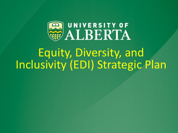 equity diversity and inclusivity edi strategic plan