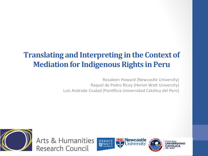 translating and interpreting in the context of mediation