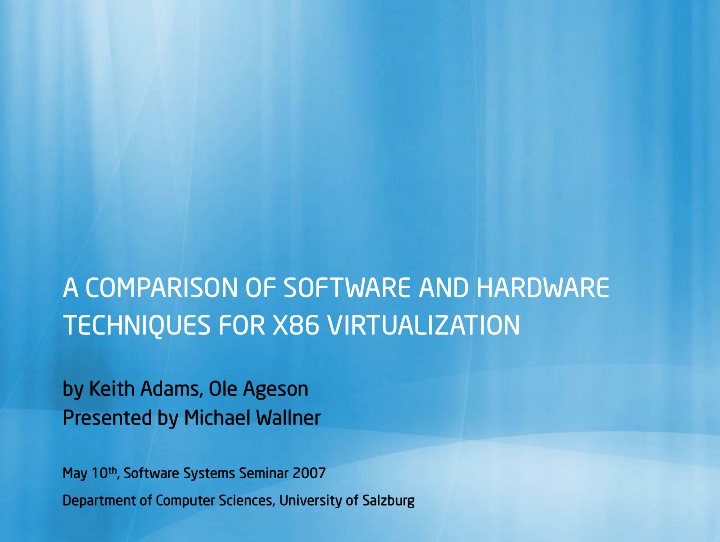 a comparison of software and hardware a comparison of