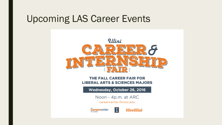 upcoming las career events