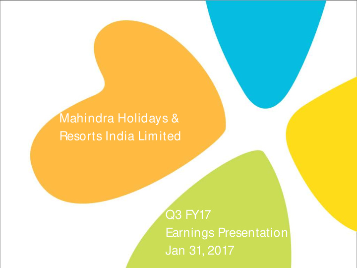 mahindra holidays resorts india limited
