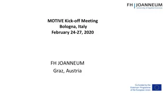 FH JOANNEUM  Graz, Austria  INTERNATIONAL MANAGEMENT  www.fh-joanneum.at  GRAZ  Population