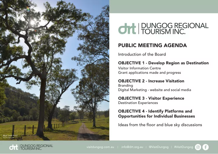 public meeting agenda