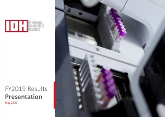 FY2019 Results  Presentation  Ma  May 2020  2020  Contents:    FY2019 Results    COVID-19
