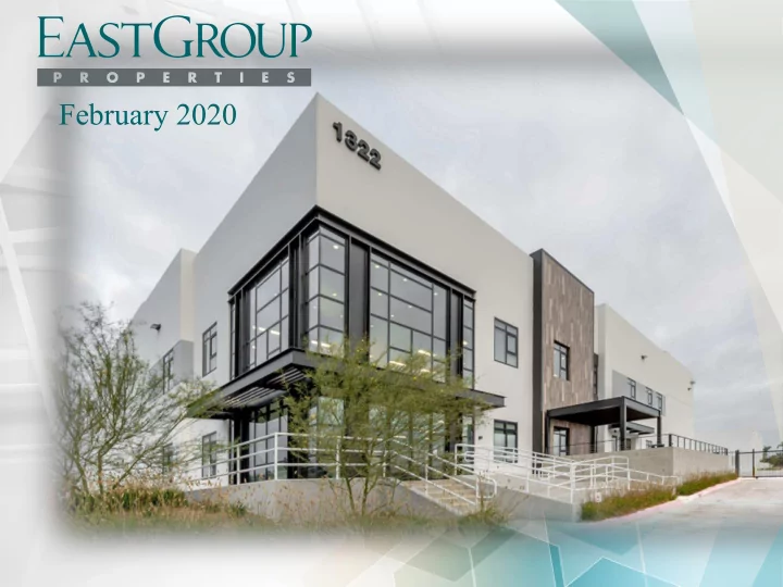 february 2020 forward looking statements