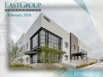 February 2020  Forward-Looking Statements  The statements and certain other information contained