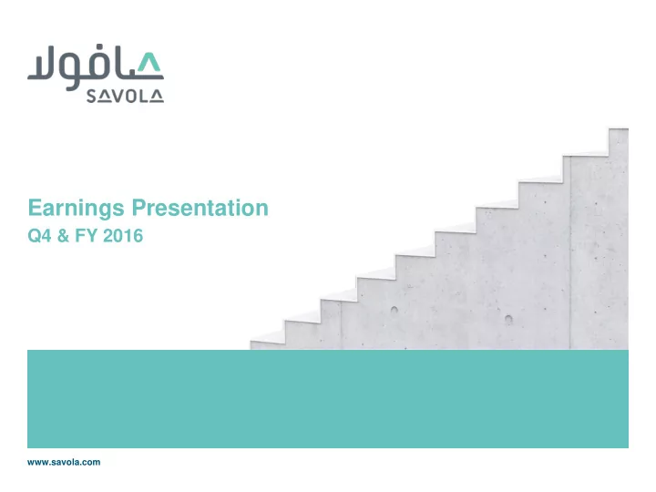 earnings presentation