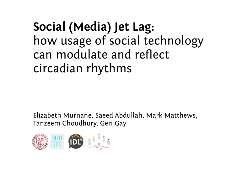 social media jet lag how usage of social technology can