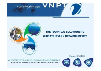 Hanoi, 05/2012  A  A  Agenda  Agenda  d  d  1.  CPTs network infrastructure and ability to