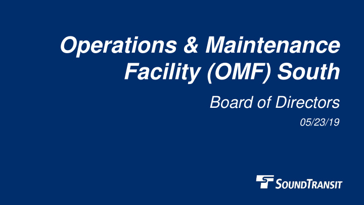 operations maintenance